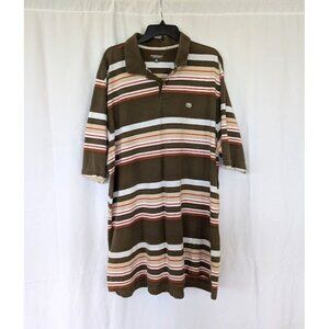 Ecko Unlimited Polo Shirt Men's Size 3X Striped Short‎ Sleeve Y2K Preppy Rhino